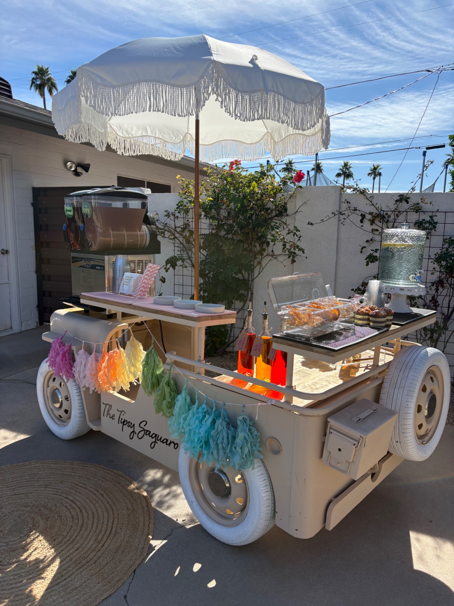 The Tipsy Saguaro bar cart