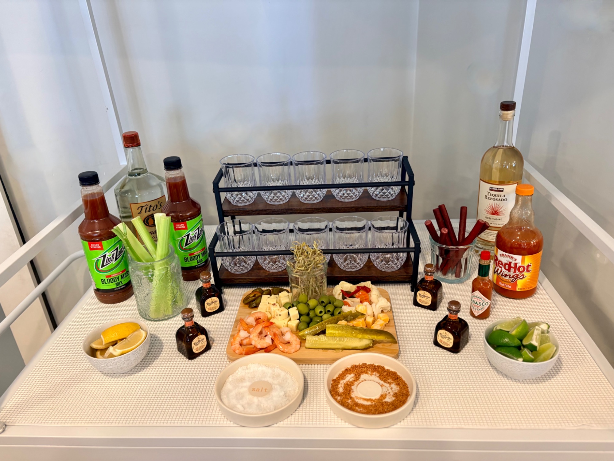 Bloody Mary bar setup